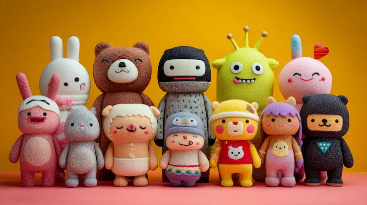Character themed promotional toys for emotional brand engagement