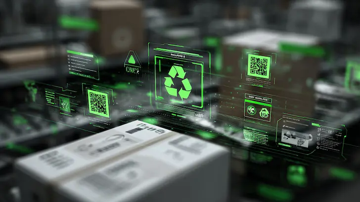 Digital Product Passport showing compliance and recycling data