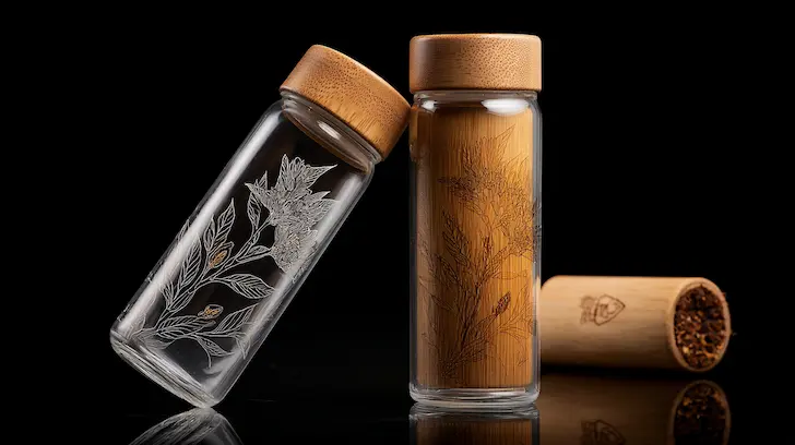 High-Borosilicate Glass and Sustainable Bamboo