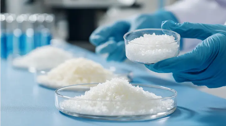 Visual showing high-purity resin pellet batch