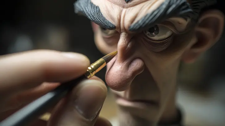 High-detail paint application on collectible character figure