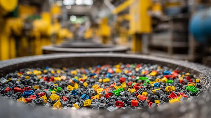 Internal scrap granulated and reused