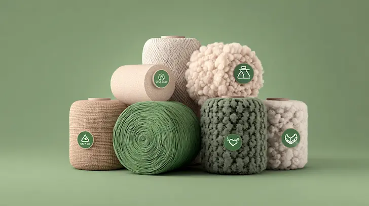 Sustainable fabric sourcing including rPET, organic cotton, and bamboo fibers for plush toys