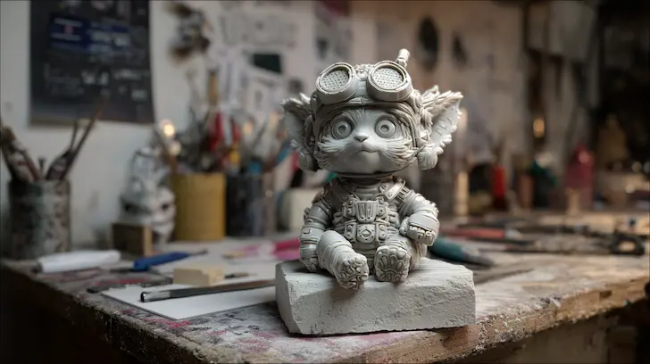 Visual prototype 'Looks-Like' sample for toy character evaluation