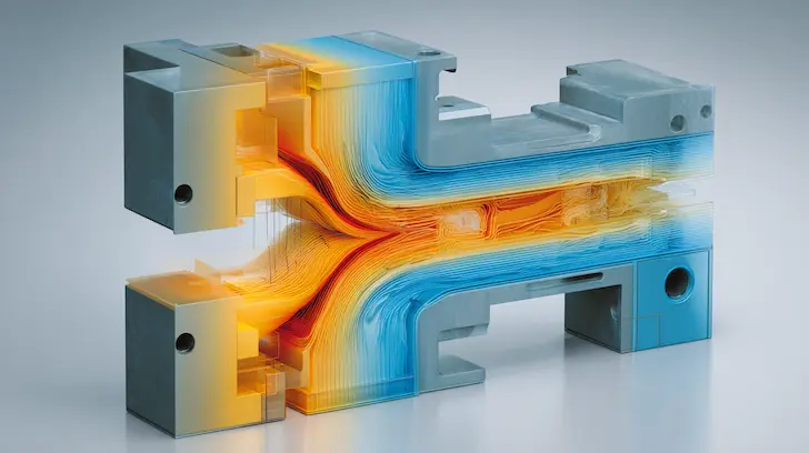 Injection molding material flow design